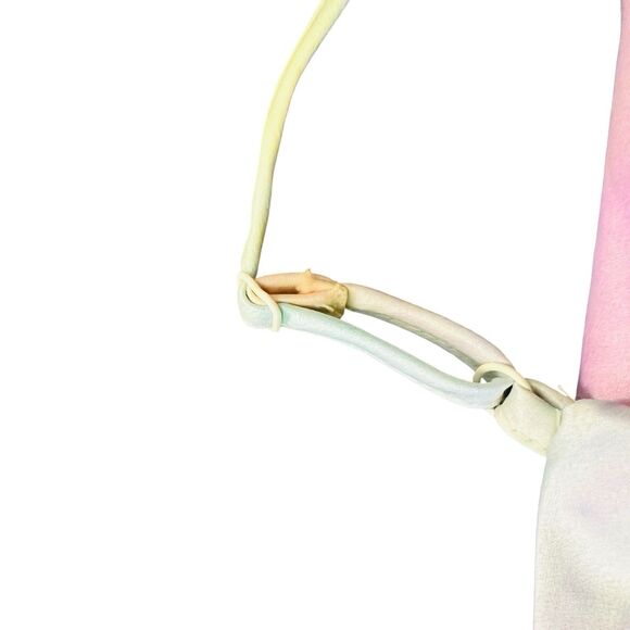 DO + BE Tank Top Medium Rainbow Sherbet Silky Flowy Y2K Festival Streetwear Club - Picture 7 of 8